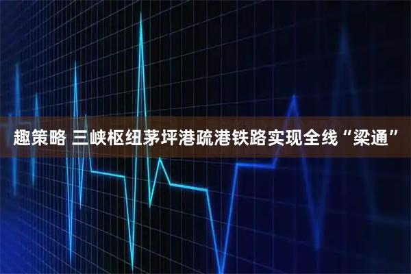 趣策略 三峡枢纽茅坪港疏港铁路实现全线“梁通”