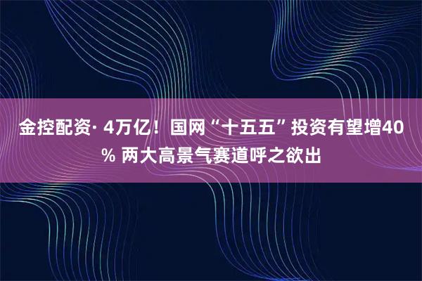 金控配资· 4万亿！国网“十五五”投资有望增40% 两大高景气赛道呼之欲出